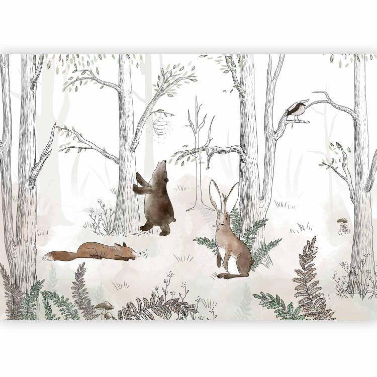 Drawn Forest - Watercolor Forest Animals on a White Background