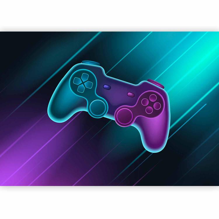 Gamer Gadget - Console Pad in Neon Colors on a Dark Background