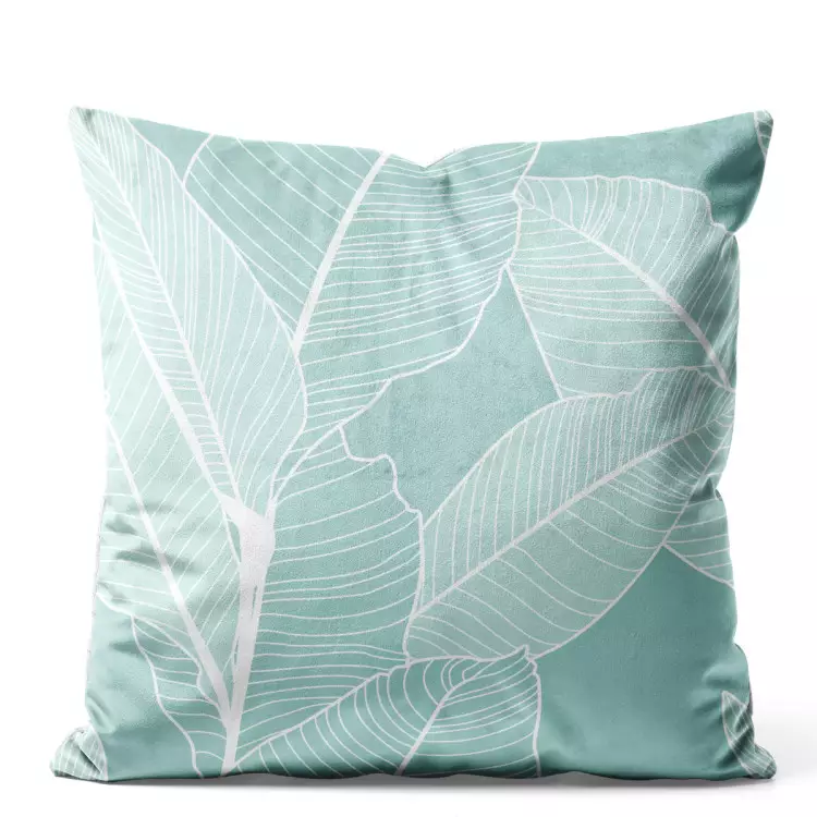Ficus refreshment - a botanical glamour composition with white pattern