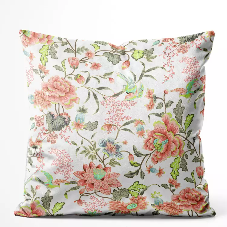 Peach floral arabesque - a colourful composition of flowers