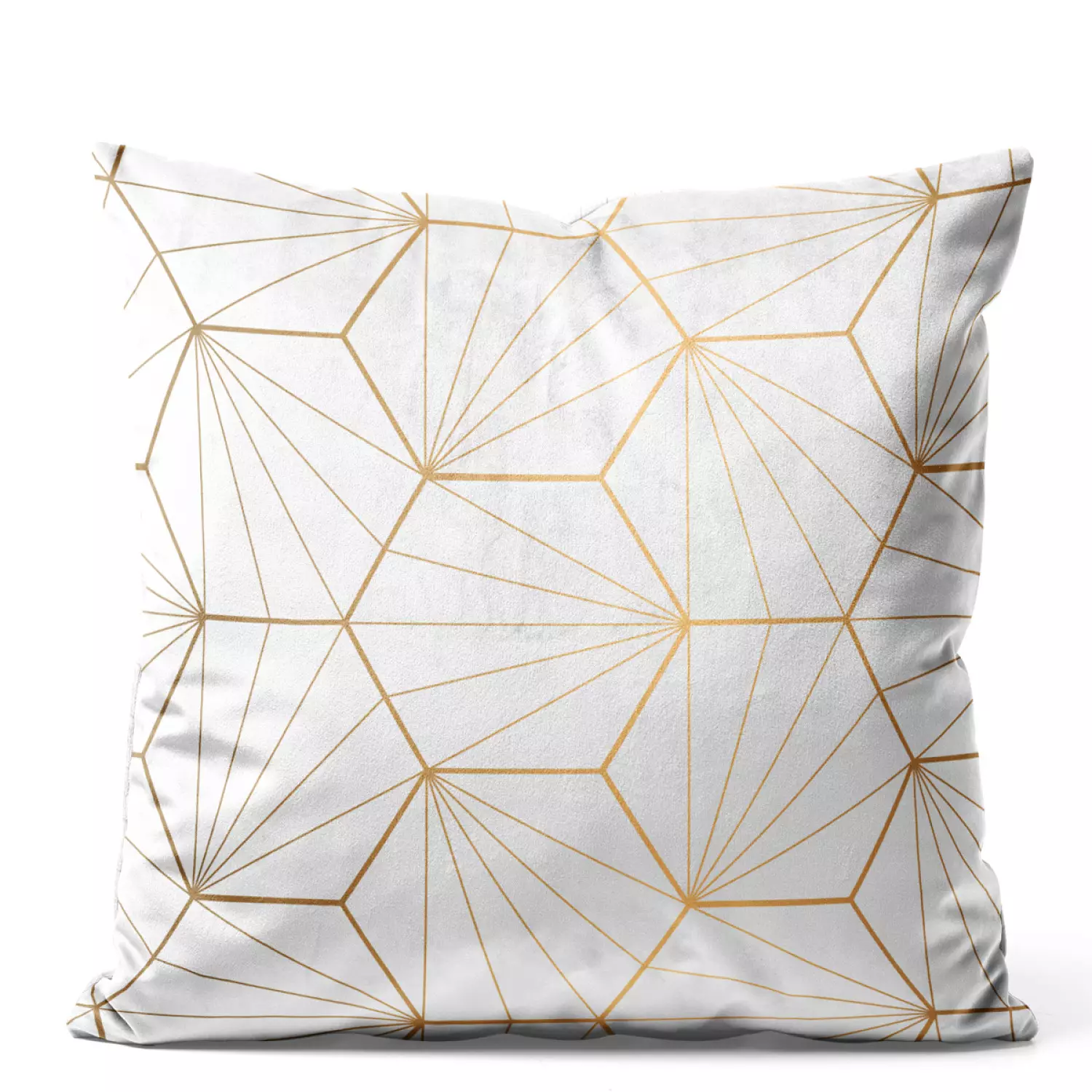 Velour pillow Gold hexagons an abstract geometric glamour composition bimago