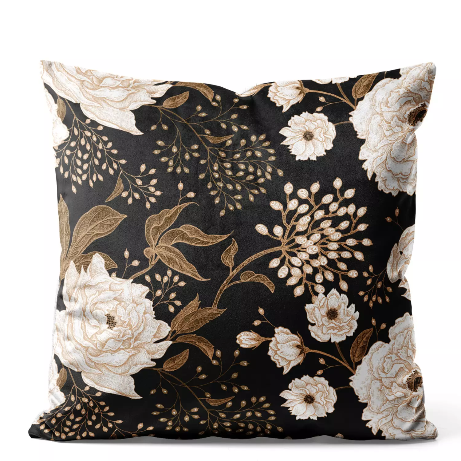 Black floral pillows store