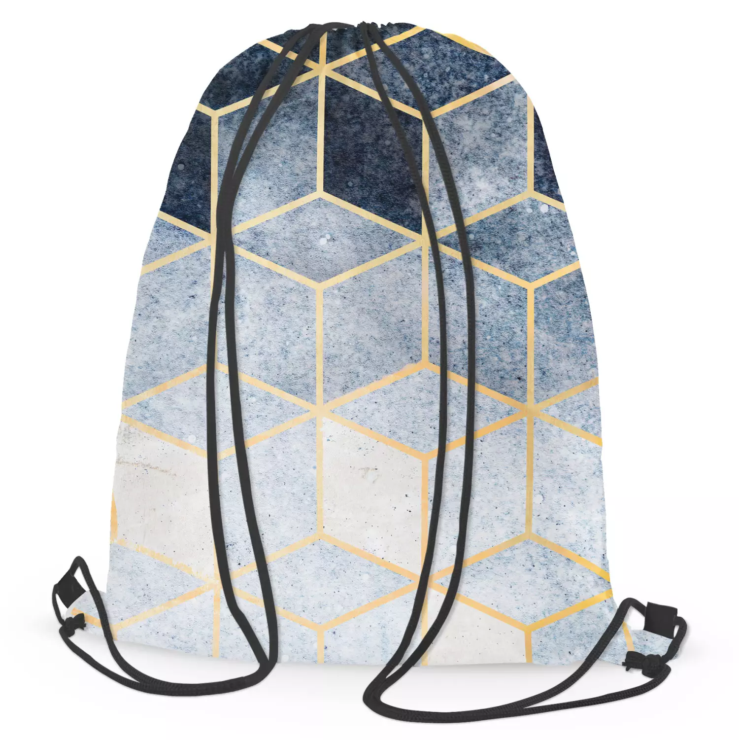 Designer backpack bag Marble night a minimalist geometric