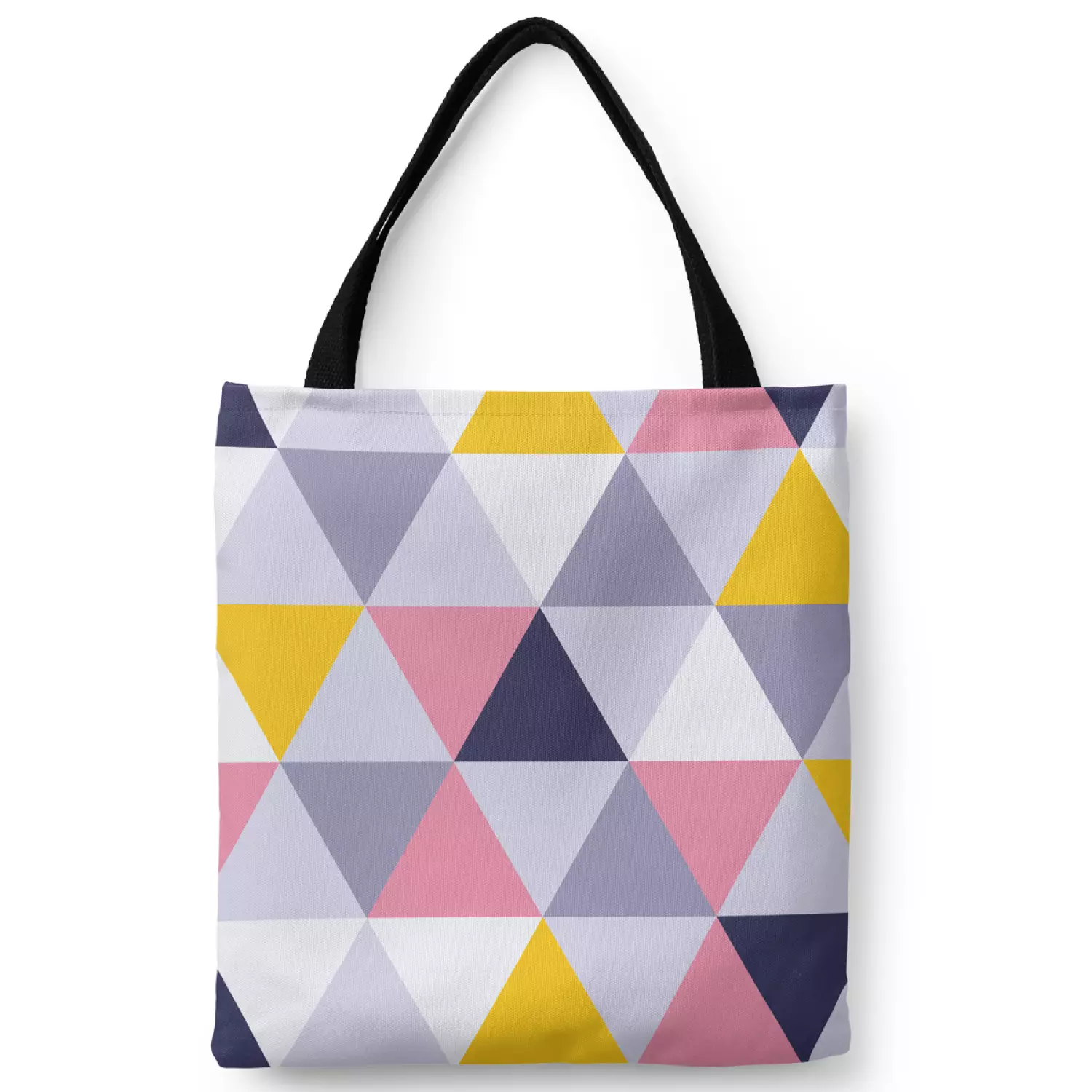 Women s bag Colourful mosaic a geometric composition of triangles bimago