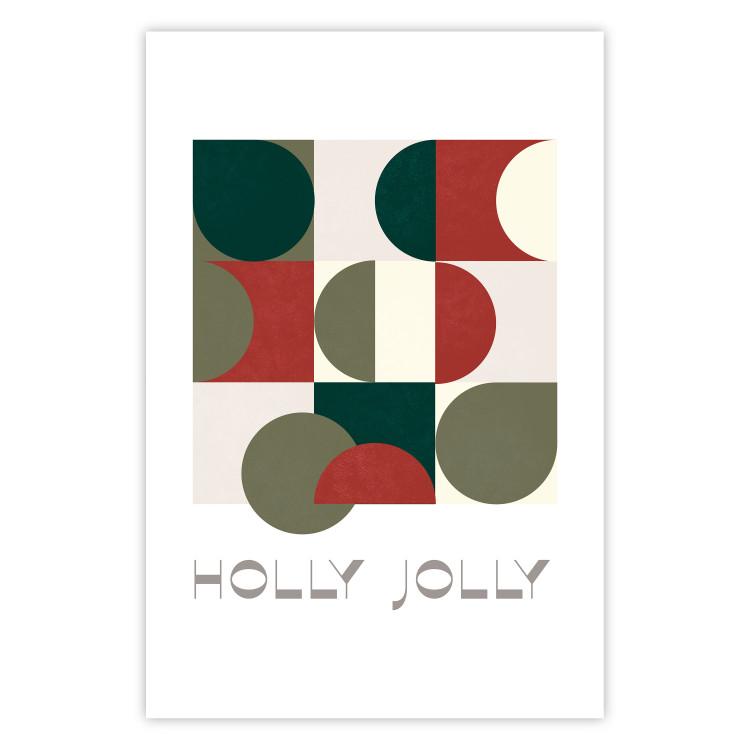 Poster Holly Jolly - Geometric Shapes in Festive Colors