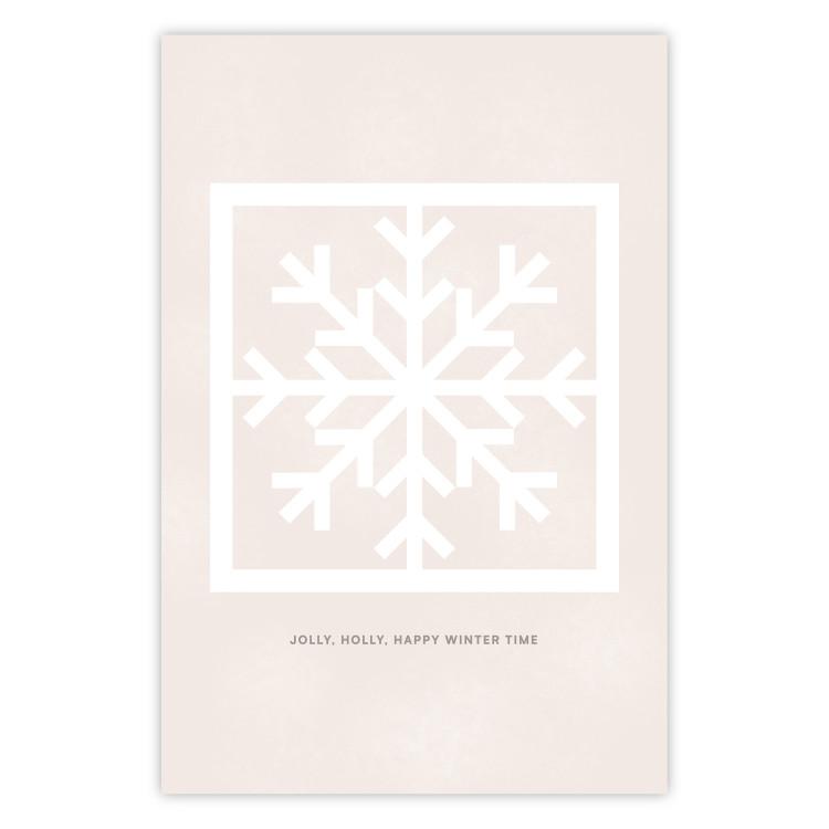 Poster Happy Time - Snowflake and White Christmas Greetings