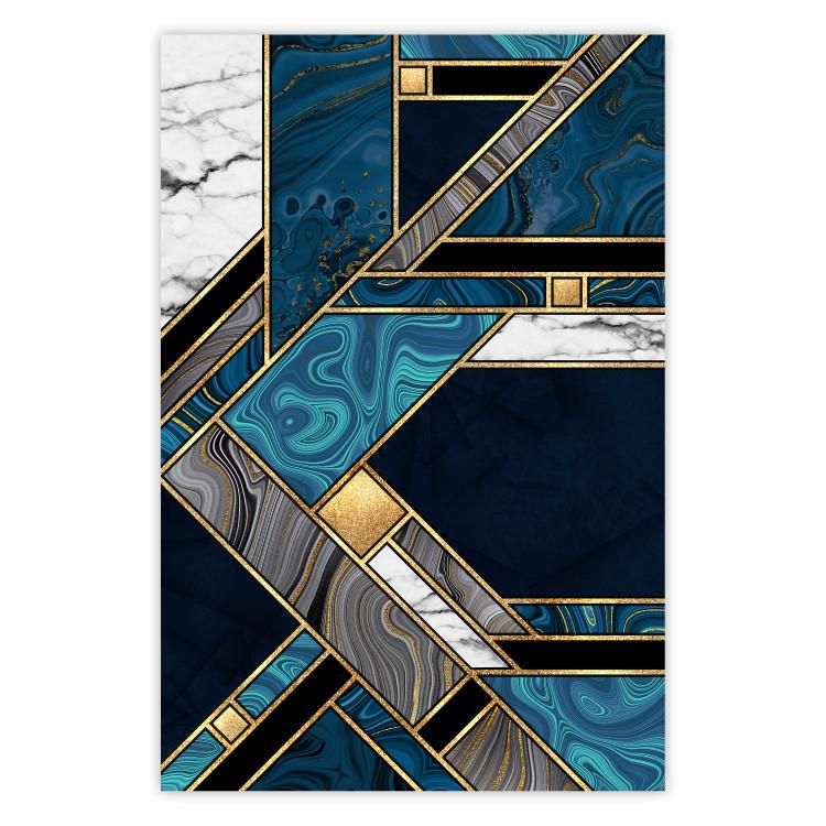 Poster Blue and Gold Geometry [Poster]