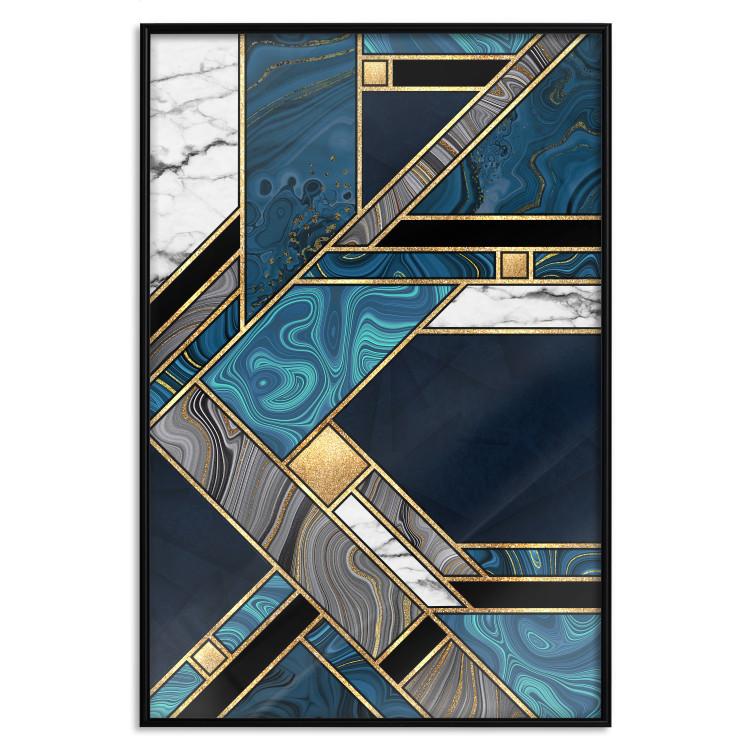 Poster Blue and Gold Geometry [Poster]