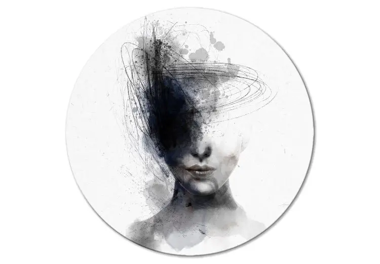 Half Face - Abstract Black and White Portrait of a Woman