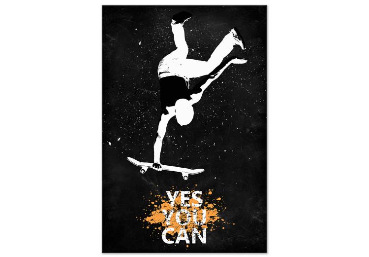 Canvas Print Skateboarding Boy (1-piece) - graffiti and text for kids