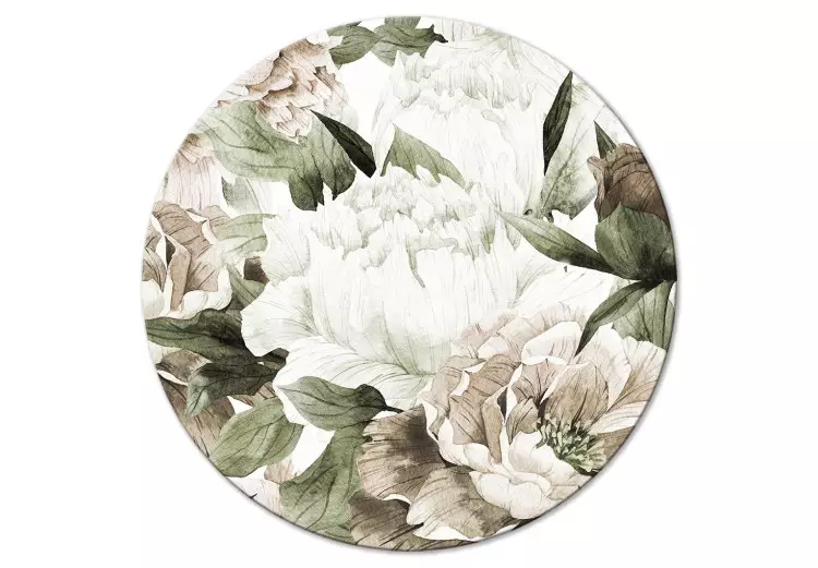 In Full Bloom - Beautiful Painted Peonies in Muted Colors