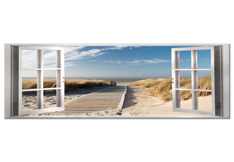 Large canvas print Window: View of the Beach III [Large Format]