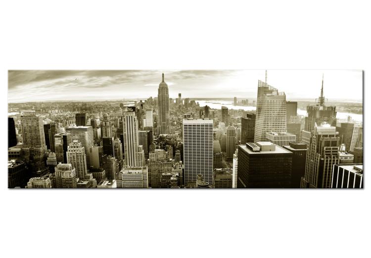 Canvas Print Manhattan: Financial Paradise (1-piece) - gray skyscrapers against the city