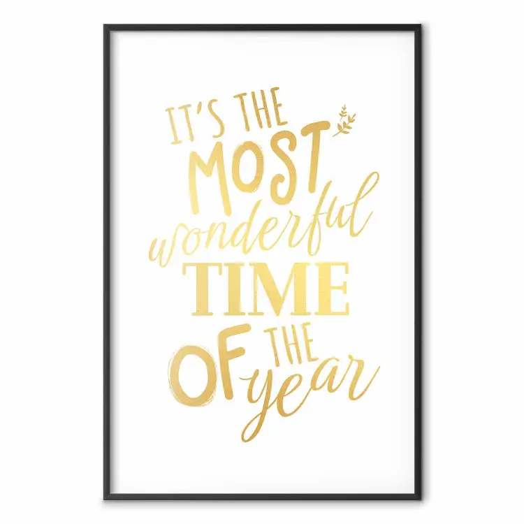 Poster The Most Beautiful Time - Golden Inscription, Decorative ...
