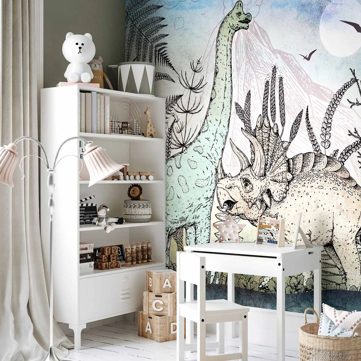 Stickers Muraux Dinosaures 3D Pour Chambre D’enfant – Triceratops Et T-Rex, Autocollants Vinyle Amovibles, 2 Feuilles 90 Cm - 10