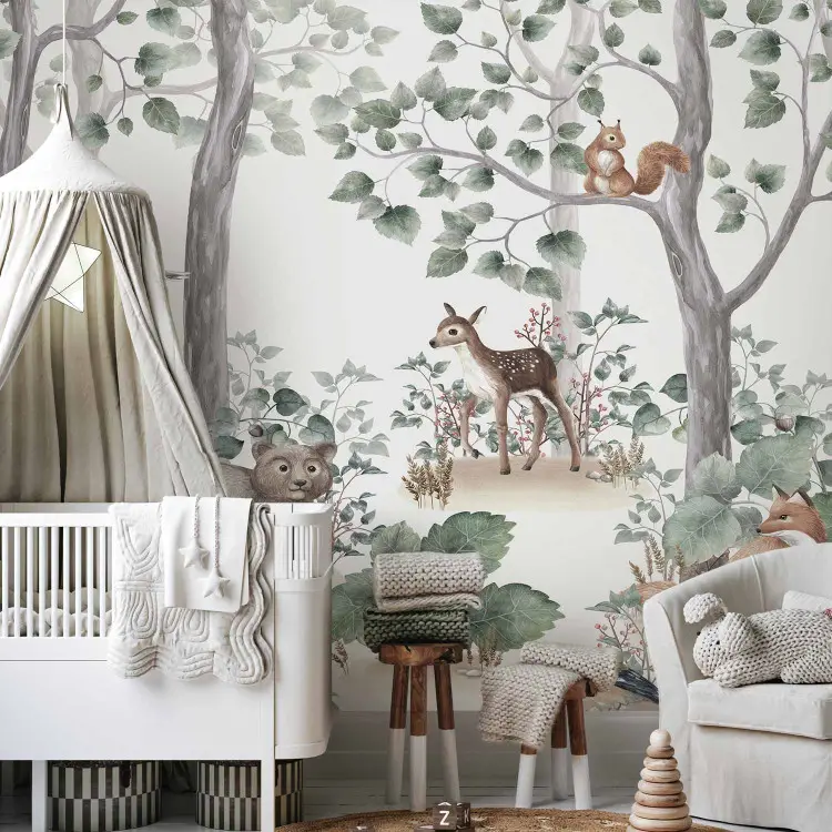 Forest Tale - Watercolor Landscape With Animals for Children