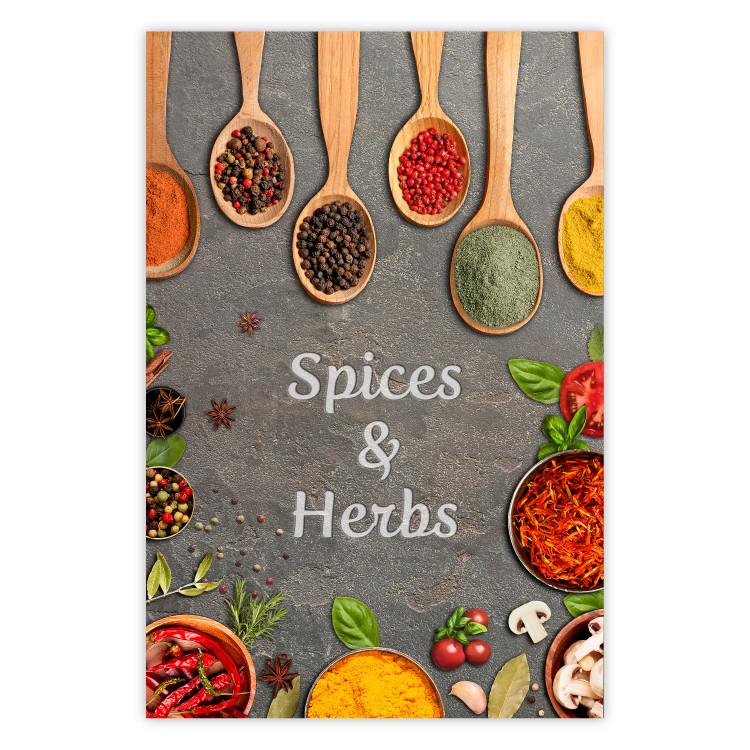 Culinary Essentials - Colorful Composition of Herbs and Vegetables on a Stone Slab