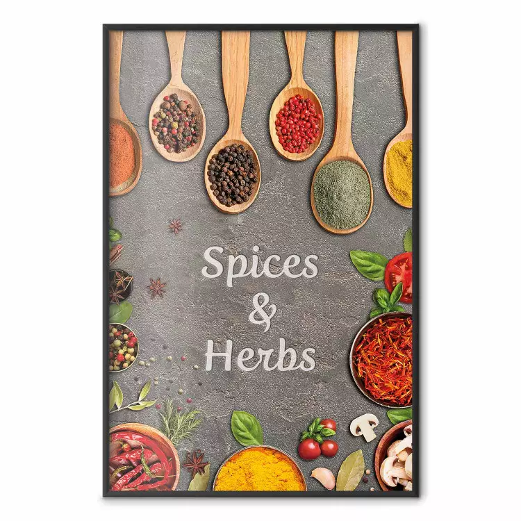 Culinary Essentials - Colorful Composition of Herbs and Vegetables on a Stone Slab