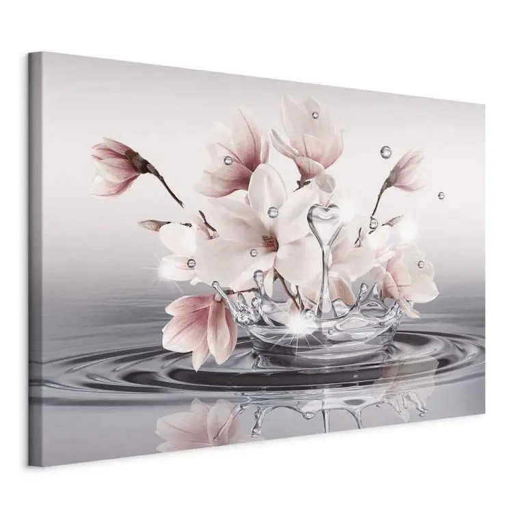 Love Nectar Wide - pink magnolias reflected in water