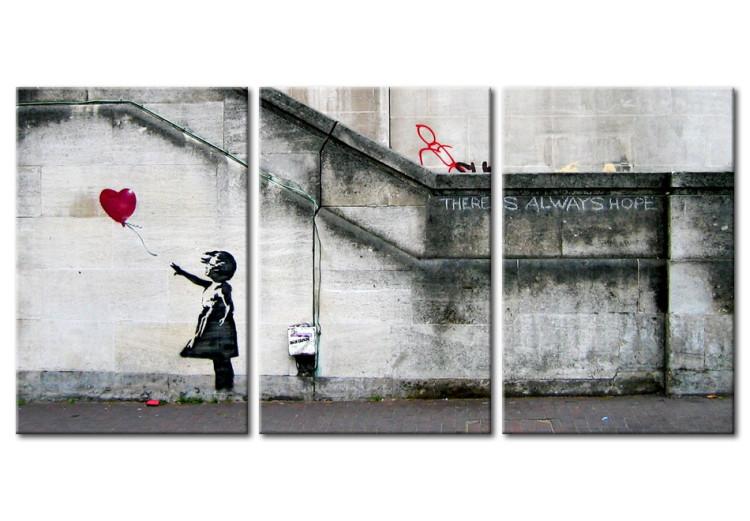 Canvas Print There is always hope (Banksy) - triptych