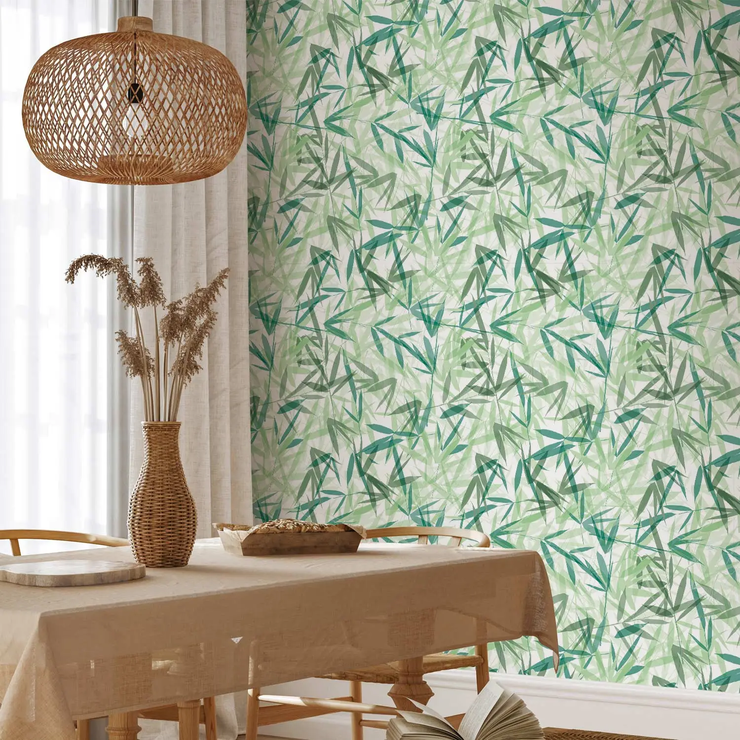 green leaf wallpaper uk