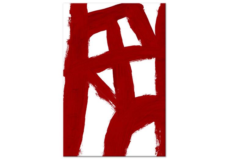 Canvas Print Abstract Composition (1-piece) - geometric red pattern
