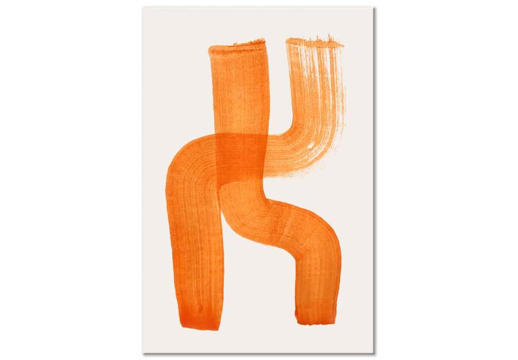 Canvas Print Abstract Composition (1-piece) - duet of orange shapes