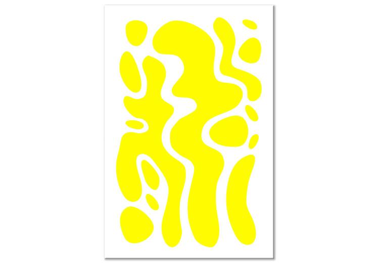 Canvas Print Geometric Abstraction (1-piece) - yellow fluid shapes and forms