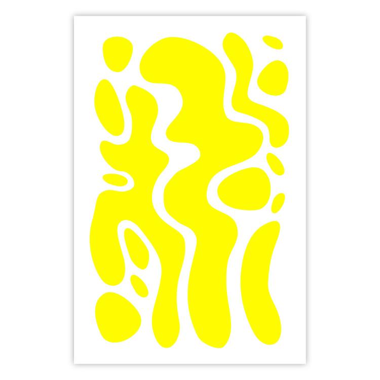 Poster Geometric Abstraction - Light Yellow Spherical Shapes and Forms