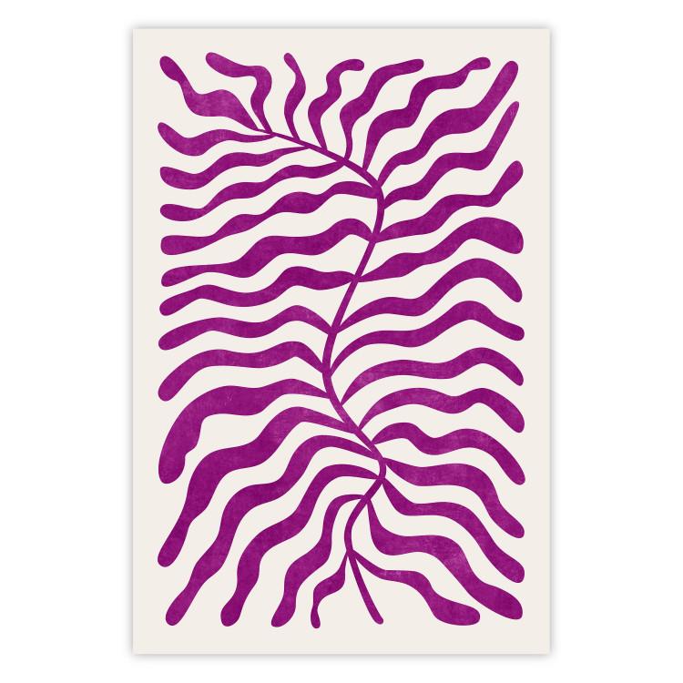 Poster Geometric Abstraction - Light Purple Plant Shapes and Forms