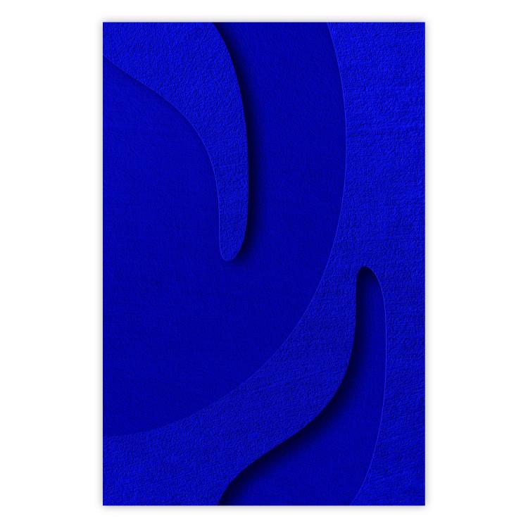 Poster Abstract Relief - Blue Structure of Matter and 3D Shapes