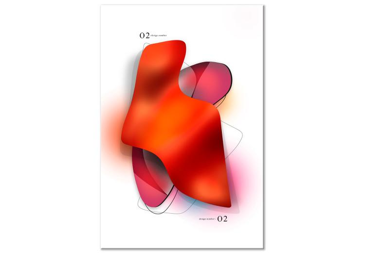 Canvas Print Neon Abstraction (1-piece) - shapes in shades of red
