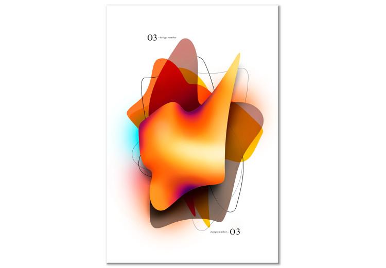 Canvas Print Abstraction (1-piece) - shapes in vibrant colors on a white background