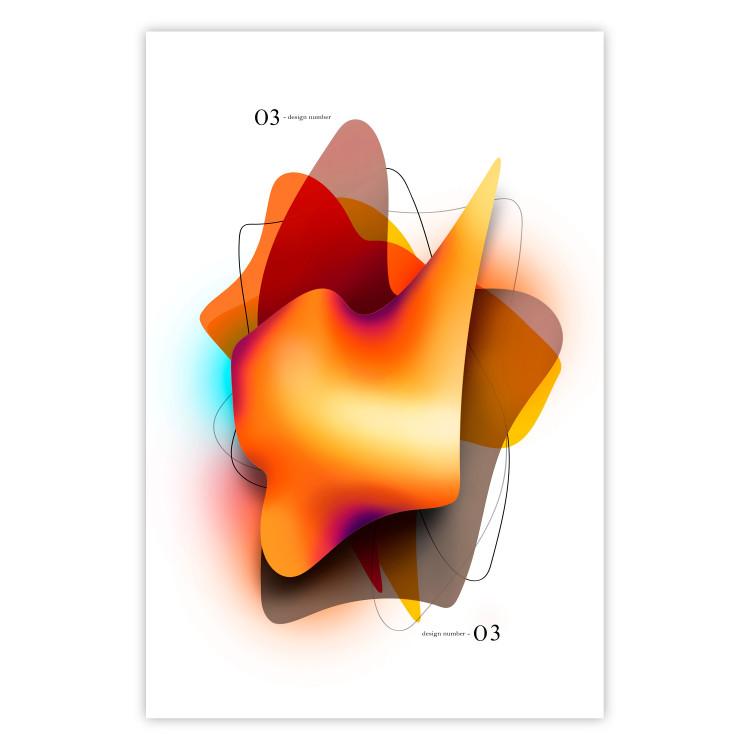 Poster Abstraction - Shapes in Juicy Colors on a Light Background