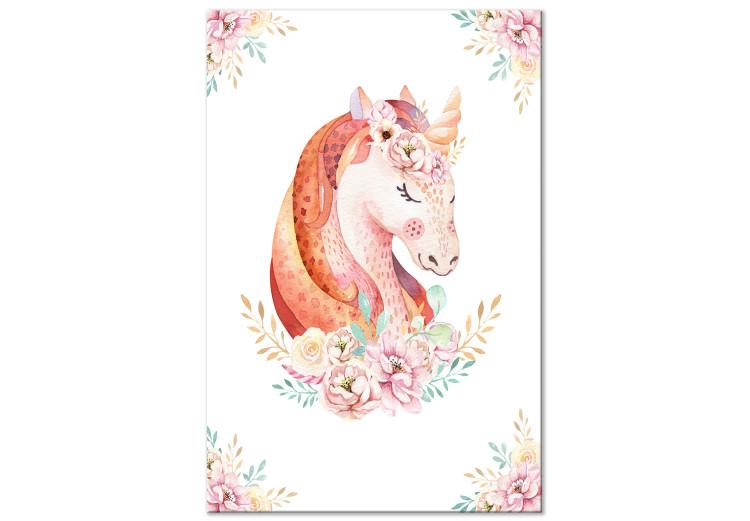 Canvas Print Unicorn for Kids - Children’s Illustration Painted With Watercolor