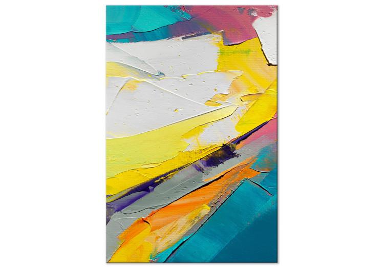 Canvas Print Abstract Colors - Colorful Composition Applied With a Spatula