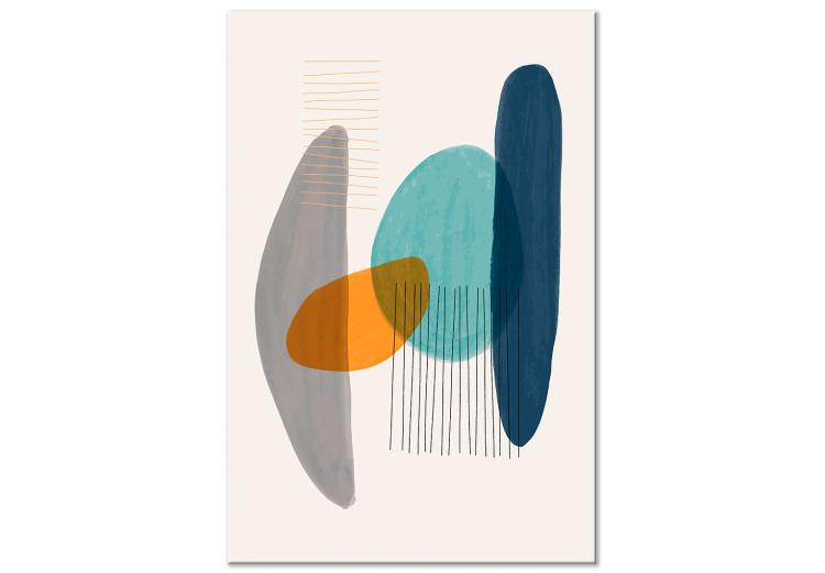 Canvas Print Abstract Colors - Colorful Composition of Cylindrical Shapes