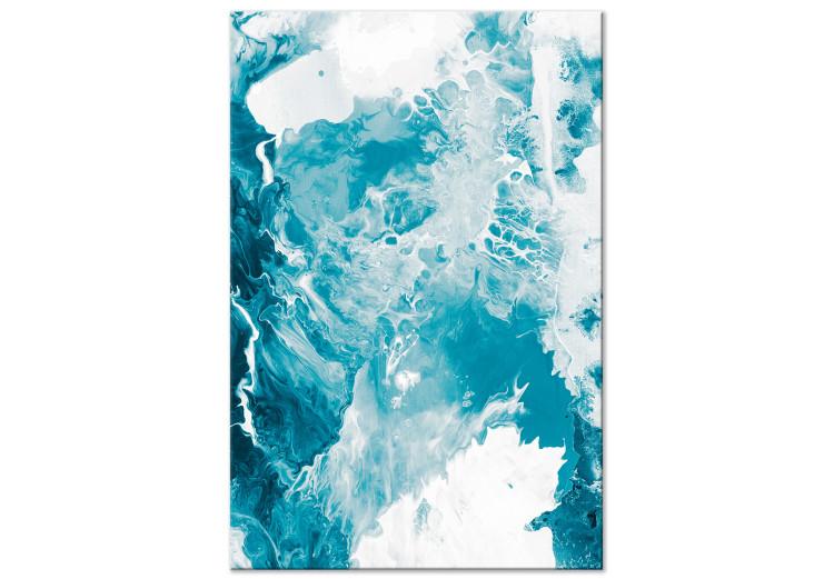 Canvas Print Abstract Blue - Marine Colors Reminiscent of Marble