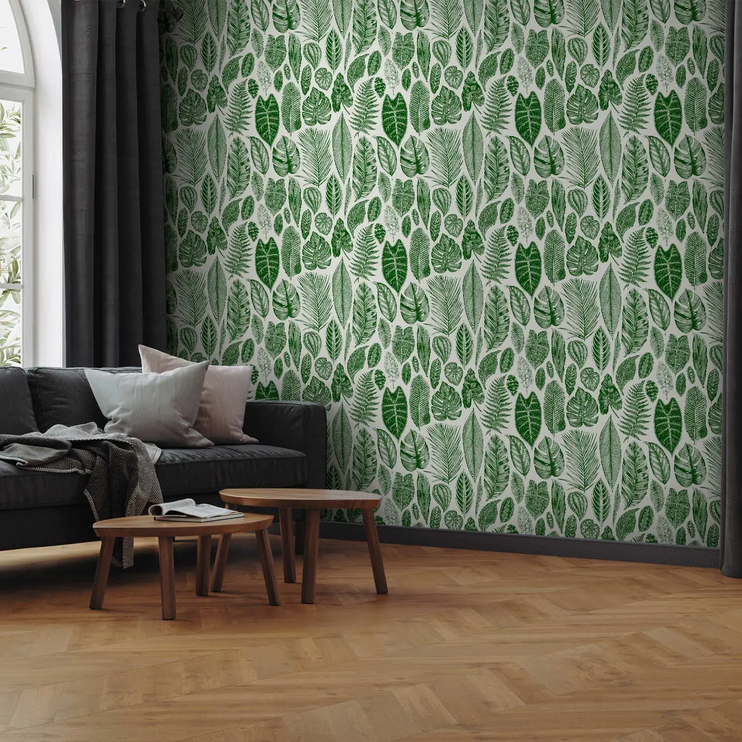 green and white wallpaper uk