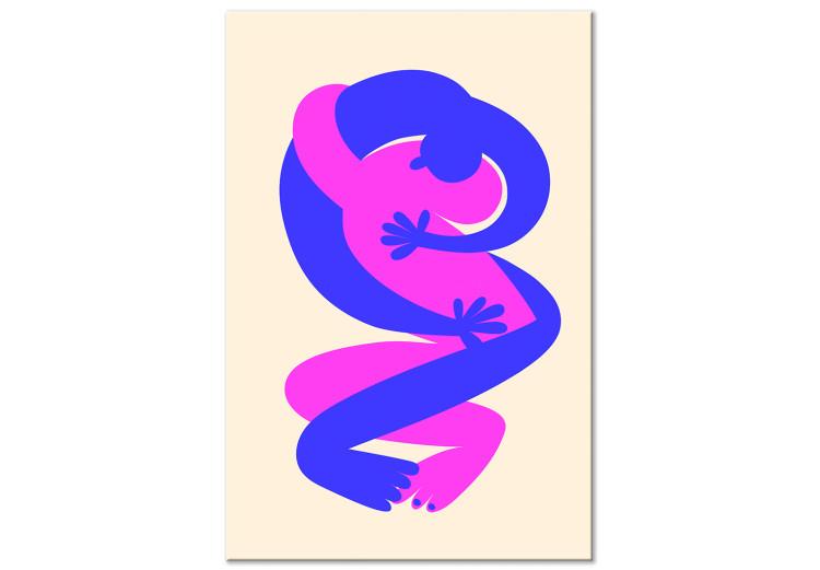Canvas Print Colorful Figures - Energetic Composition of Intertwined Silhouettes