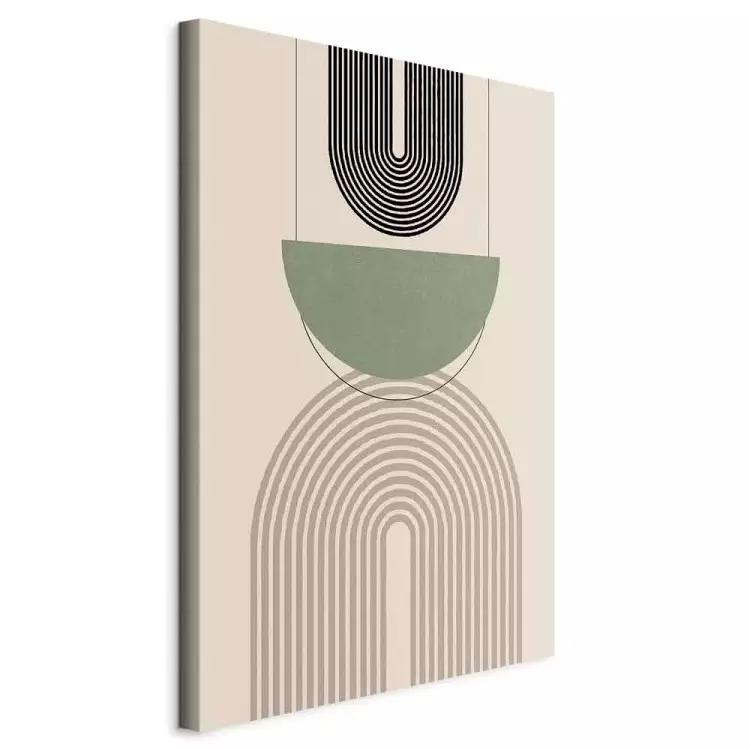 Abstraction - Geometric Forms - Black, Green and Brown