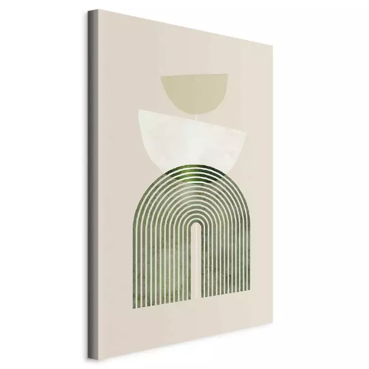 Abstraction - Rounded Shapes in Bright Colors on a Beige Background