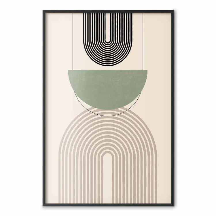 Abstraction - Geometric Forms - Black, Brown and Green