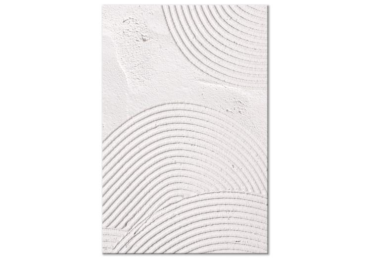 Canvas Print Grooves - Abstract Patterns in Cement With Organic Shapes