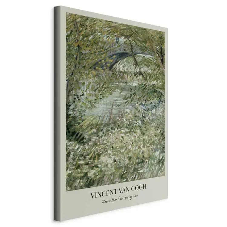 The Riverside in Spring - Van Gogh’s Reproduction in Shades of Green