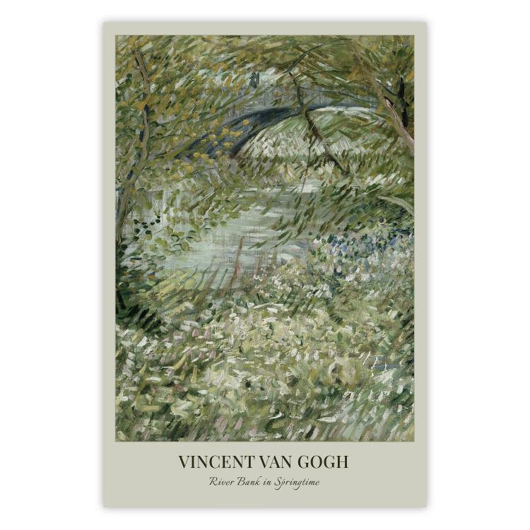 Poster Van Gogh Reproduction - The Riverside in Spring in Shades of Green