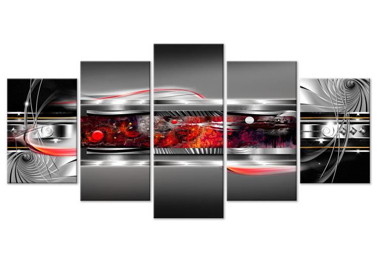 Canvas Print It's Worth Dreaming (5 Parts) Wide Red