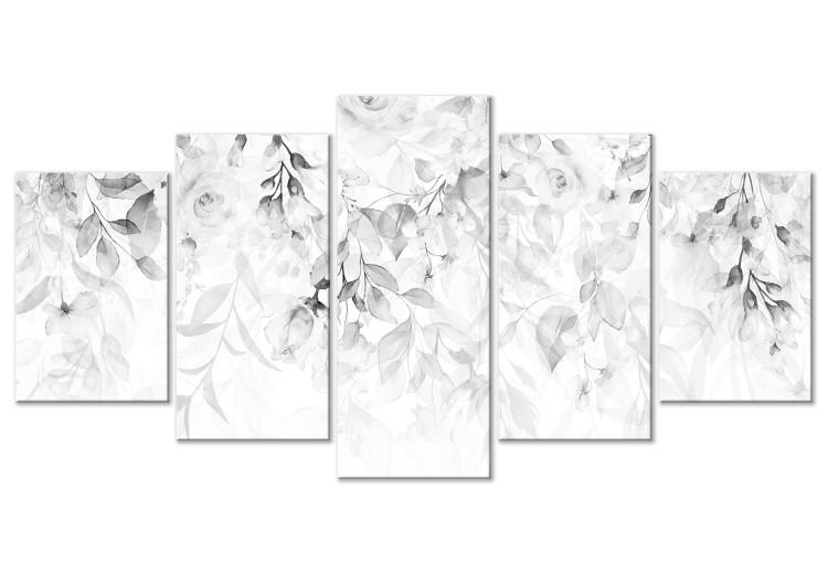 Canvas Print Waterfall of Roses (5 Parts) Wide - Third Variant