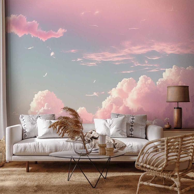 Wall Mural Skyscape - Pink Clouds on the Blue Horizon