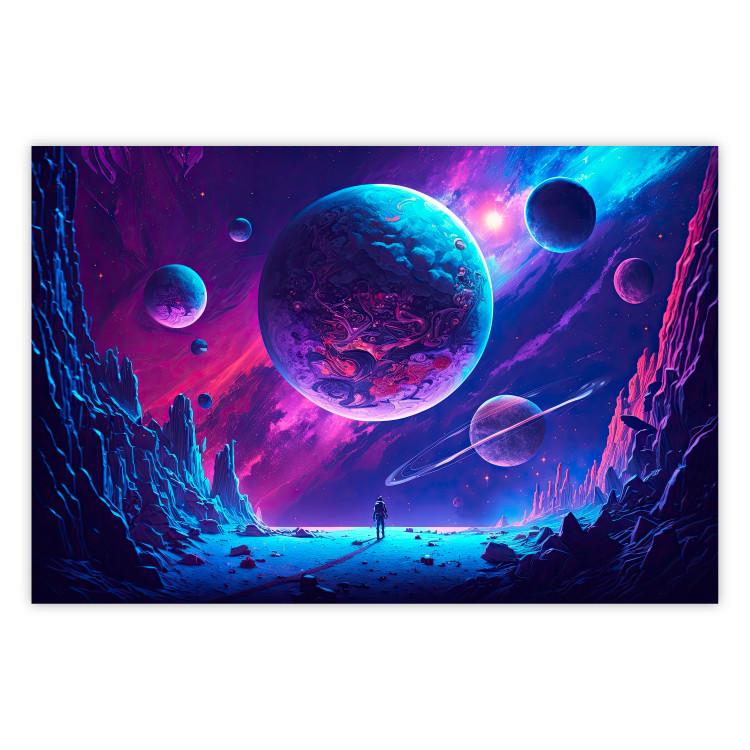 Poster Galactic Explorer - Rocky Planet in Space